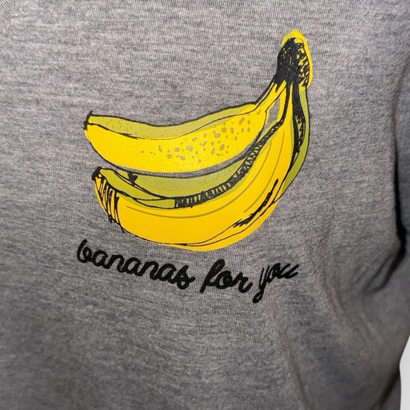 LANE BRYANT Bananas For You Graphic V-Neck Tee - 18/20 Grey - Picture 3 of 13